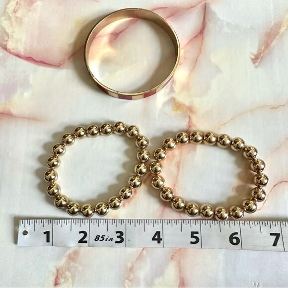 Bundle of 3 gold tone bracelets - Picture 7 of 7